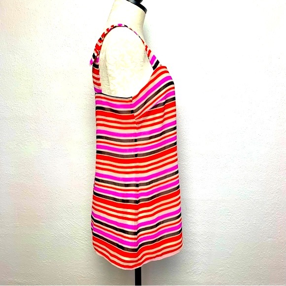 Cabi Striped Cami Tank Top Style # 3448 London Calling Banded Mod Red Tan Size S - Picture 4 of 15